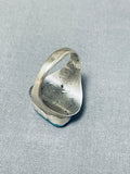 Enchanting Native American Navajo Sleeping Beauty Turquoise Sterling Silver Ring-Nativo Arts