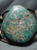 Very Rare Earlier Cerrillos Turquoise Vintage Native American Navajo Sterling Silver Bracelet-Nativo Arts