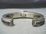 Important Thick 3d Vintage Native American Navajo Royston Turquoise Sterling Silver Bracelet-Nativo Arts