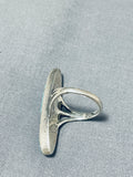Dynamic Vintage Native American Navajo Morenci Turquoise Sterling Silver Ring-Nativo Arts