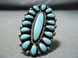 Amazing Vintage Navajo Turquoise Sterling Silver Ring Native American Old-Nativo Arts
