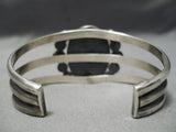 Quality Native American Navajo Intense Turquoise Sterling Silver Bracelet-Nativo Arts