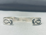 Native American Early 1900's Ingot Silver Vintage Bisbee Turquoise Bracelet Old-Nativo Arts