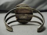 Native American Opulent Chunky Protruding Carico Lake Turquoise Sterling Silver Bracelet-Nativo Arts
