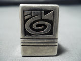 Historical Michael Kabotie Vintage Native American Hopi Sterling Silver Ring- Extremely Rare-Nativo Arts