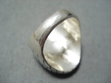 Incredible Vintage Native American Navajo Kingman Turquoise Sterling Silver Ring-Nativo Arts
