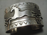 Very Important Vintage Native American Navajo Vernon Haskie Sterling Silver Bracelet Old-Nativo Arts