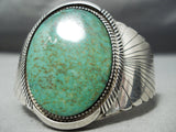 Huge Flank Vintage Native American Navajo Royston Turquoise Sterling Silver Bracelet-Nativo Arts