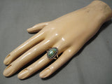 Striking Vintage Navajo Royston Turquoise Sterling Silver Native American Ring-Nativo Arts
