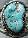Museum Vintage Native American Navajo #8 Turquoise Sterling Silver Bracelet-Nativo Arts