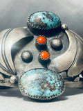 One Of The Finest Vintage Native American Navajo Morenci Turquoise Sterling Silver Bracelet-Nativo Arts