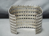 Native American One Of Biggest Early Snake Eyes Turquoise Vintage Zuni Sterling Silver Bracelet-Nativo Arts