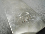 Important Vintage Native American Navajo Dan Jackson Sterling Silver Geometric Earrings-Nativo Arts