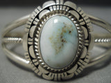 Rare Dry Creek Turquoise Vintage Native American Navajo Sterling Silver Bracelet-Nativo Arts