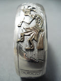 Fascinating Native American Navajo 12k Gold Fill Kokopelli Sterling Silver Bracelet-Nativo Arts