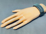 One Of The Best Vintage Native American Zuni Needle Turquoise Sterling Silver Bracelet-Nativo Arts