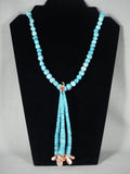 124 Gram Vintage Navajo Native American Jewelry jewelry Turquoise Necklace-Nativo Arts
