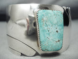 Vivid Rare Carico Lake Turquoise Vintage Native American Navajo Sterling Silver Bracelet-Nativo Arts