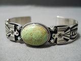 Important Vintage Native American Navajo Gaspeite Cadman Sterling Silver Bird Bracelet-Nativo Arts