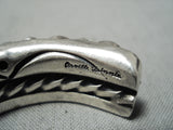 Native American Heavy Orville Tsinnie Lapis Sterling Silver Bracelet Cuff Old-Nativo Arts