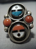 Magnificent Zme Vintage Zuni Native American Sterling Silver Ring-Nativo Arts