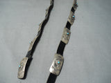 Amazing Vintage Native American Navajo Turquoise Sterling Silver Concho Belt Old-Nativo Arts