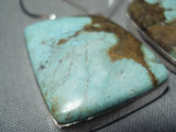 Fabulous Navajo Native American 8 Turquoise Sterling Silver Earrings-Nativo Arts