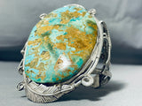 One Of Biggest Ever Vintage Native American Navajo Royston Turquoise Sterling Silver Bracelet-Nativo Arts
