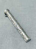 Fantastic Native American Navajo Royston Turquoise Sterling Silver Toothpick Holder Signed-Nativo Arts
