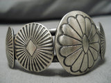 Native American Detailed! Concho Love Sterling Silver Hand Wrought Bracelet Cuff-Nativo Arts