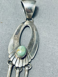 Remarkable Vintage Native American Navajo Royston Turquoise Sterling Silver Pendant-Nativo Arts