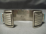 Important Native American Navajo Guild Vintage Native American Navajo Turquoise Sterling Silver Bracelet Old-Nativo Arts