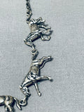 Horse Family Vintage Southwest Sterling Silver Necklace Old-Nativo Arts