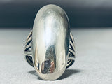 Native American Authentic Important Orville Tsinnie (d.) Sterling Silver Domed Ring-Nativo Arts