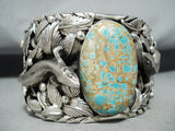 187 Grams San Felipe 8 Turquoise Sterling Silver Gecko Bracelet-Nativo Arts
