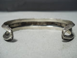 Fantastic Vintage Navajo Jasper Sterling Silver Bracelet Native American-Nativo Arts