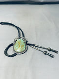 Monumental Vintage Native American Navajo Royston Turquoise Sterling Silver Bolo-Nativo Arts