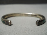 Important Vintage Native American Navajo Kirk Smith Inlay Sterling Silver Bracelet Cuff Old-Nativo Arts