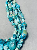 One Of The Most Unique Native American Turquoise Sterling Silver Necklace-Nativo Arts