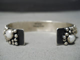 Exquisite Navajo Freshwater Pearl Sterling Silver Bracelet Native American-Nativo Arts