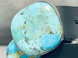 Native American 672 Gram Turquoise Slab Sterling Silver Signed Concho Belt-Nativo Arts