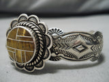 Tremendous Arnold Blackgoat Vintage Native American Navajo Sterling Silver Tiger's Eye Bracelet-Nativo Arts