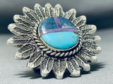 50 Gram Native American Navajo Turquoise Sugulite Sterling Silver Ring-Nativo Arts