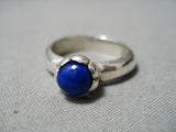 Native American Authentic Vintage Ben Nighthorse Campbell Lapis Sterling Silver Ring-Nativo Arts