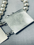 Longer Vintage Southwest Turquoise Inlay Sterling Silver Necklace-Nativo Arts