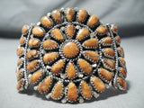 Exceptional Native American Navajo Apple Coral Cluster Sterling Silver Bracelet-Nativo Arts