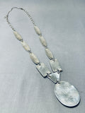 Native American Important Al Platero Thick Silver Sterling Inlay Turquoise Vintage Necklace-Nativo Arts