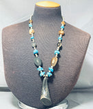 Native American One Of The Most Unique Vintage Southwest Turquoise Necklace-Nativo Arts