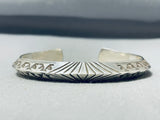 Yazzie Heavy Solid Vintage Native American Navajo Sterling Silver Bracelet-Nativo Arts