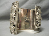 Biggest Best Vintage Native American Navajo #8 Turquoise Sterling Silver Bracelet-Nativo Arts